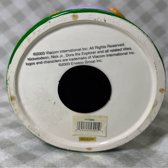 Vintage 2003 Dora the Explorer Ceramic Piggy Bank With Backpack By Enesco Group - Picture 8 of 9